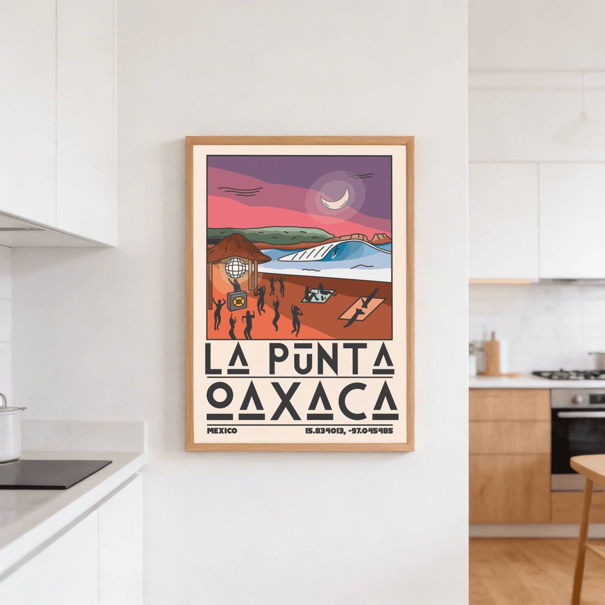 La Punta Oaxaca Wall Art close-up of purple and pink layered sky