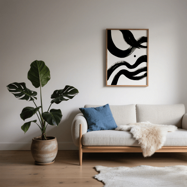 black and white paintings abstract art print suited for creative studio spaces