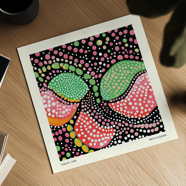 modern green pink art for eclectic interiors