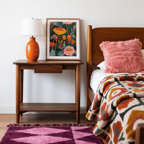 Colorful Wall Art in Green and Yellow for office modern poster