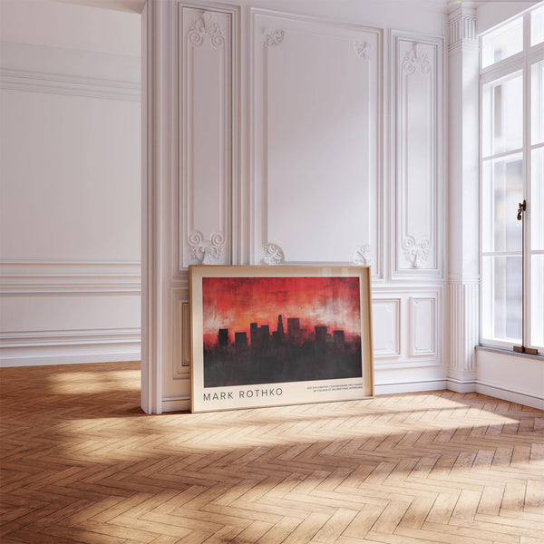 Unique wall art California print with dramatic cityscape imagery