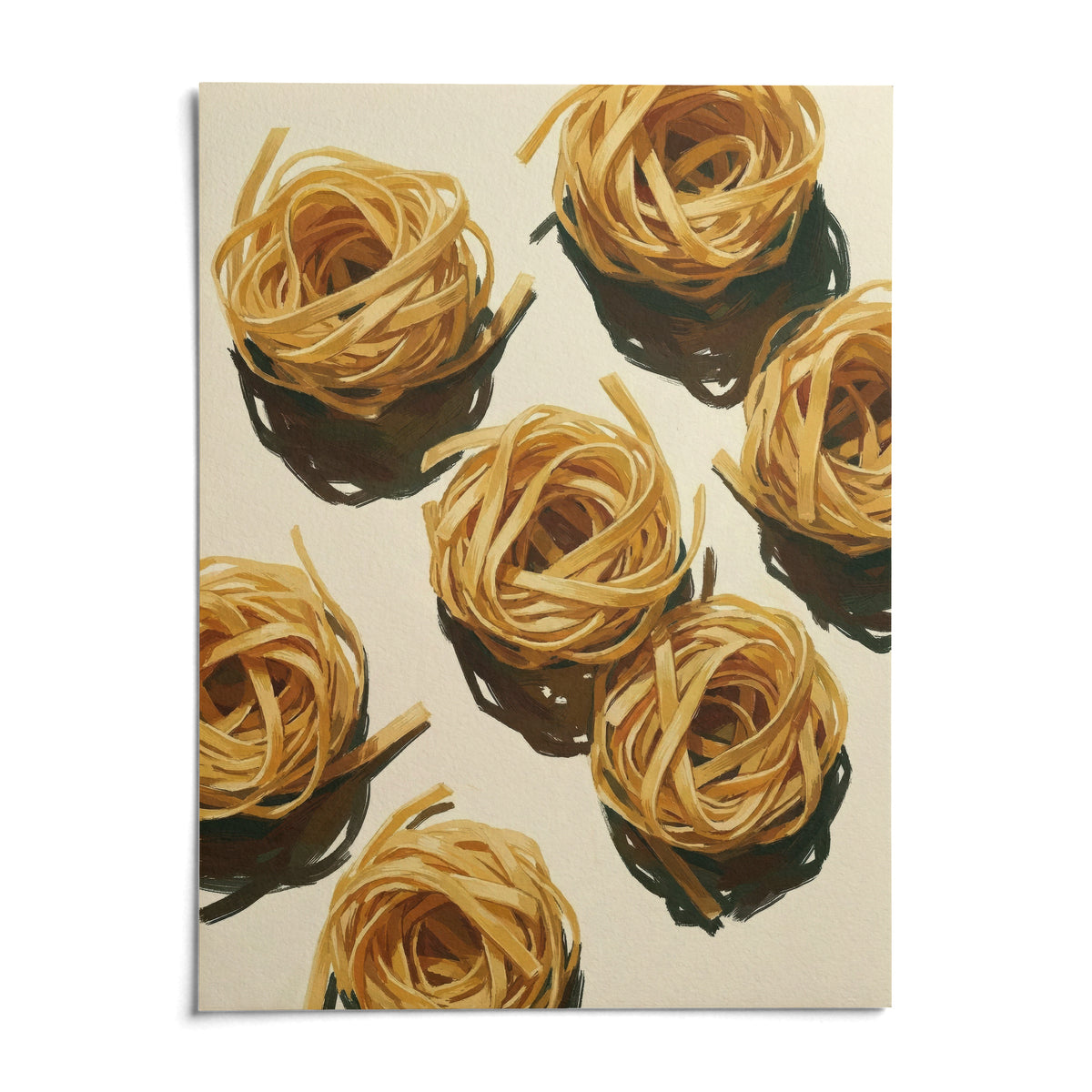 Fettuccine Print, shown as an unframed paper print on a plain white background