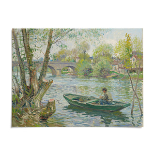 Fishing Boat Art Print, shown as an unframed paper print on a plain white background