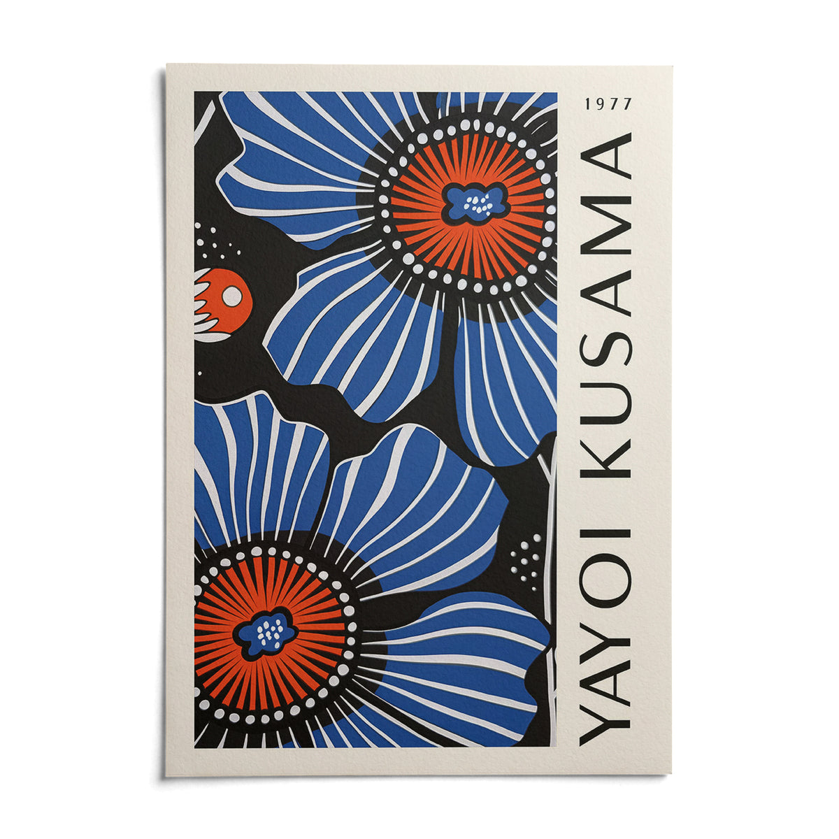 Blue Floral Home Decor, shown as an unframed paper print on a plain white background