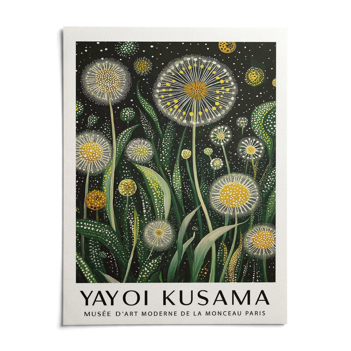 Floral Wall Art Modern, shown as an unframed paper print on a plain white background