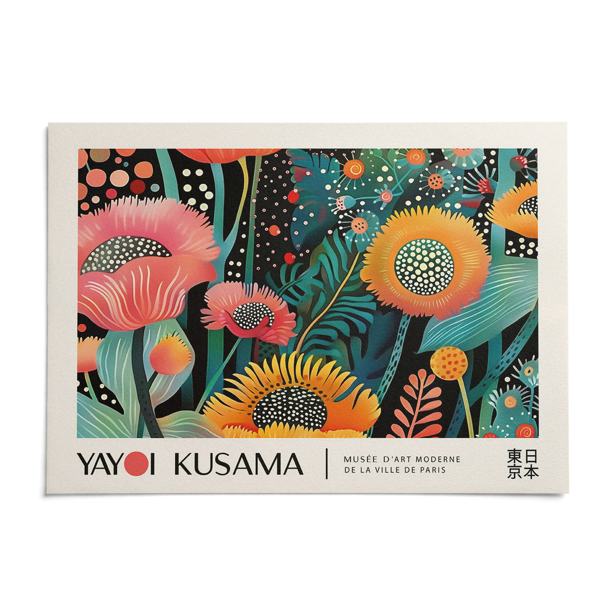 Floral Wall Art, shown as an unframed paper print on a plain white background