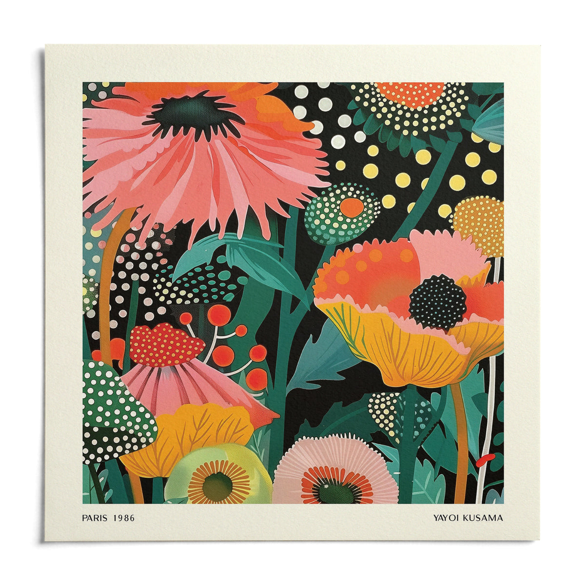 Floral Wall Hanging, shown as an unframed paper print on a plain white background