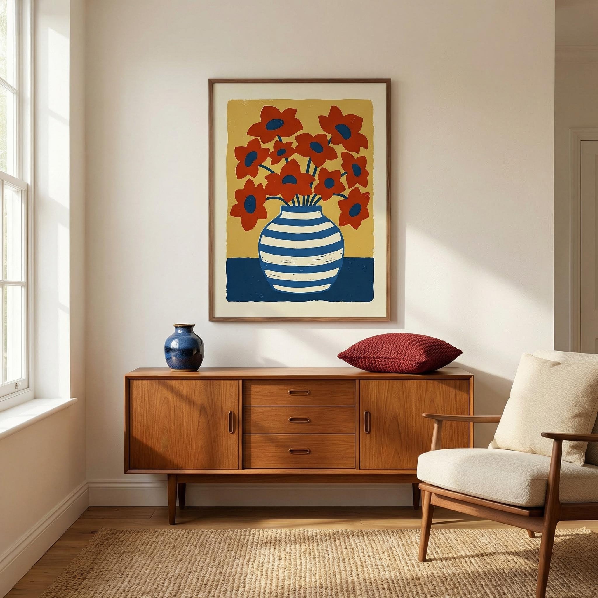 Póster de arte de jarrón