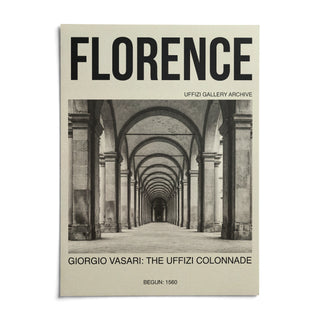 Florence Architecture Print, shown as an unframed paper print on a plain white background