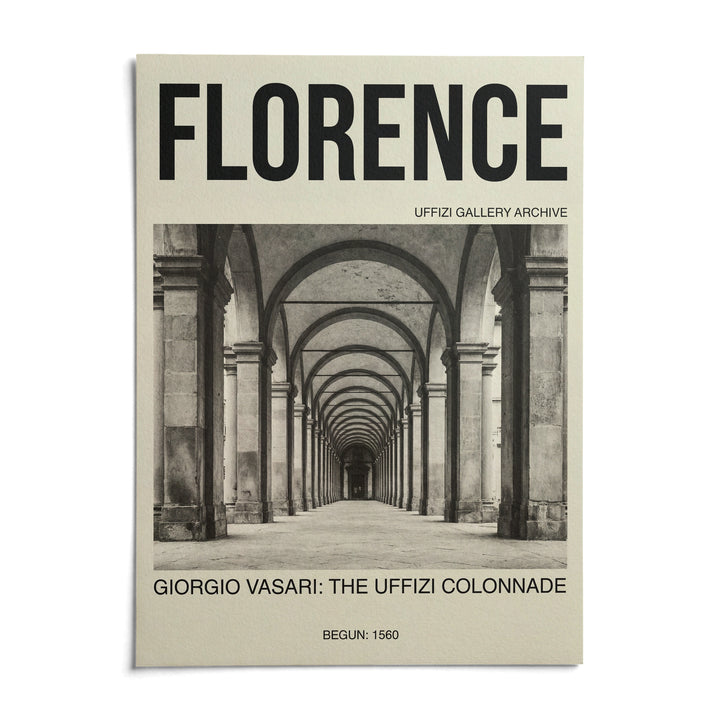 Florence Architecture Print, shown as an unframed paper print on a plain white background