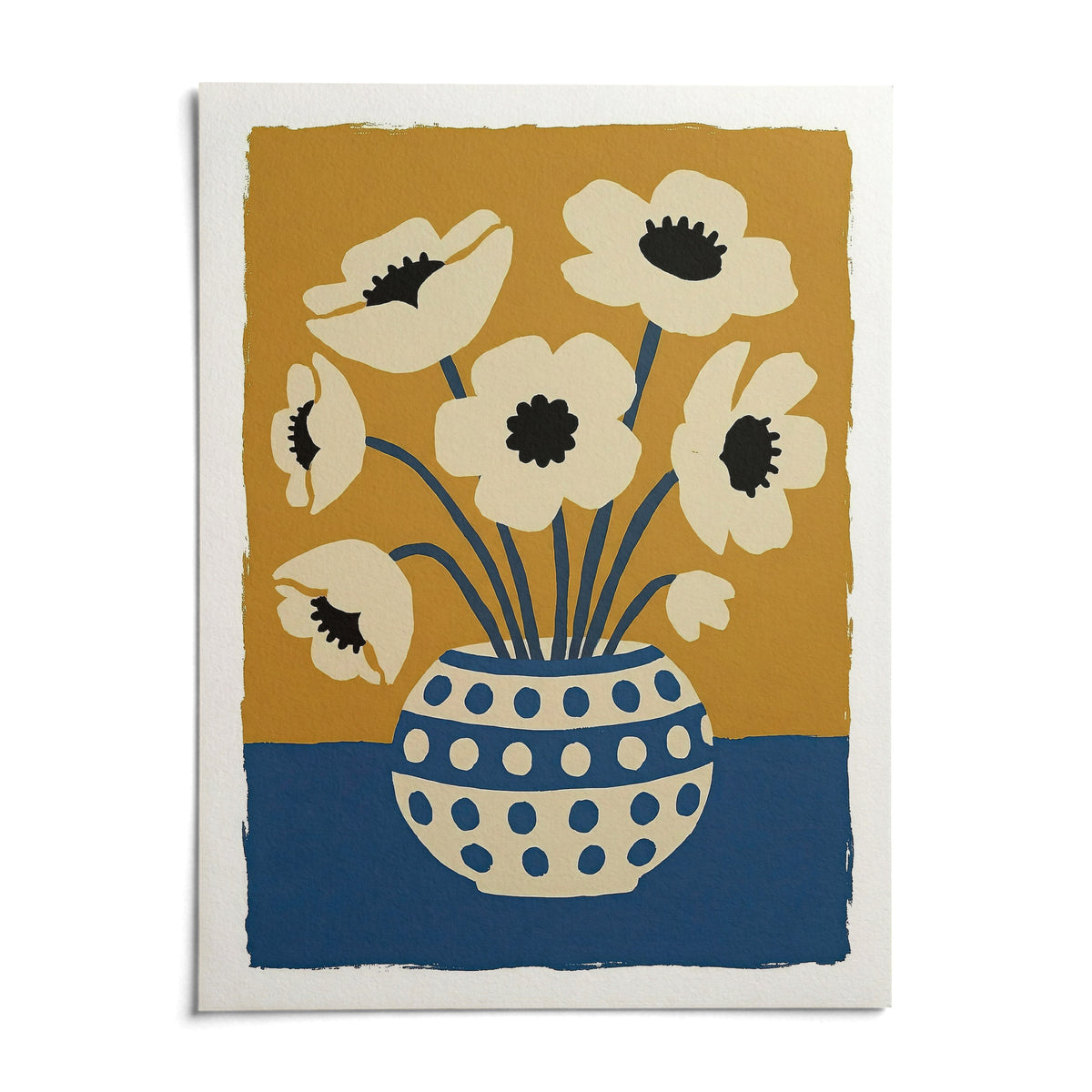 Flower Art Print, shown as an unframed paper print on a plain white background