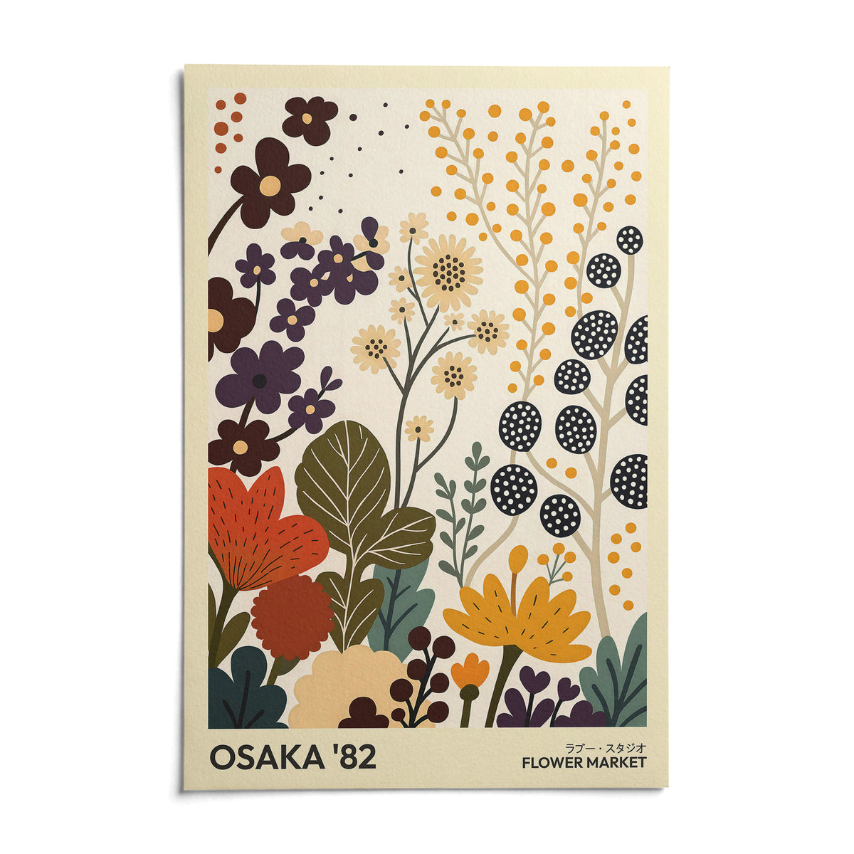 Flower Prints Art, shown as an unframed paper print on a plain white background