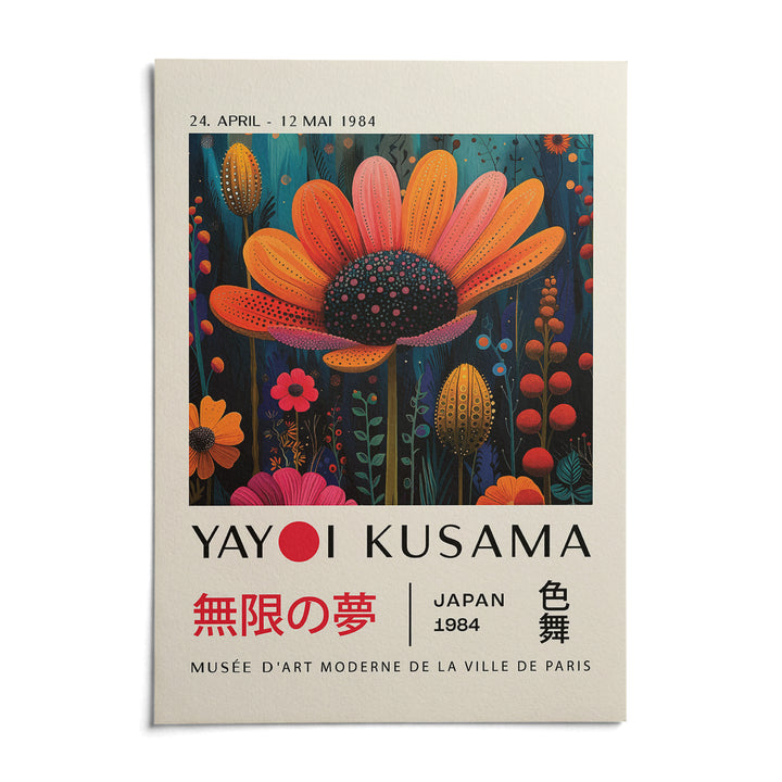Flower Wall Decor, shown as an unframed paper print on a plain white background