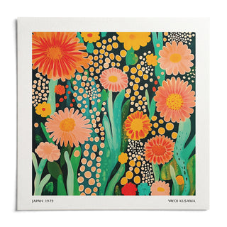 Flowers Print, shown as an unframed paper print on a plain white background