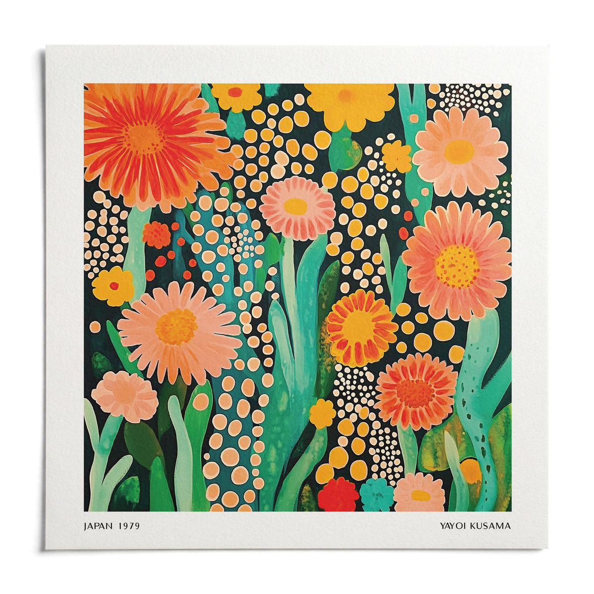 Flowers Print, shown as an unframed paper print on a plain white background