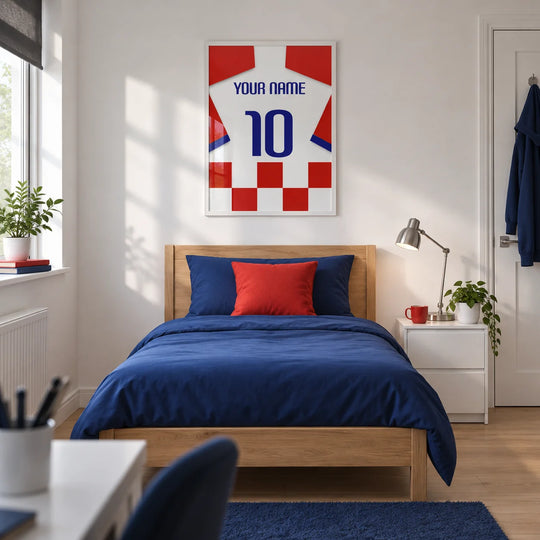 Individuelles Fußballtrikot – rot-weiß kariert