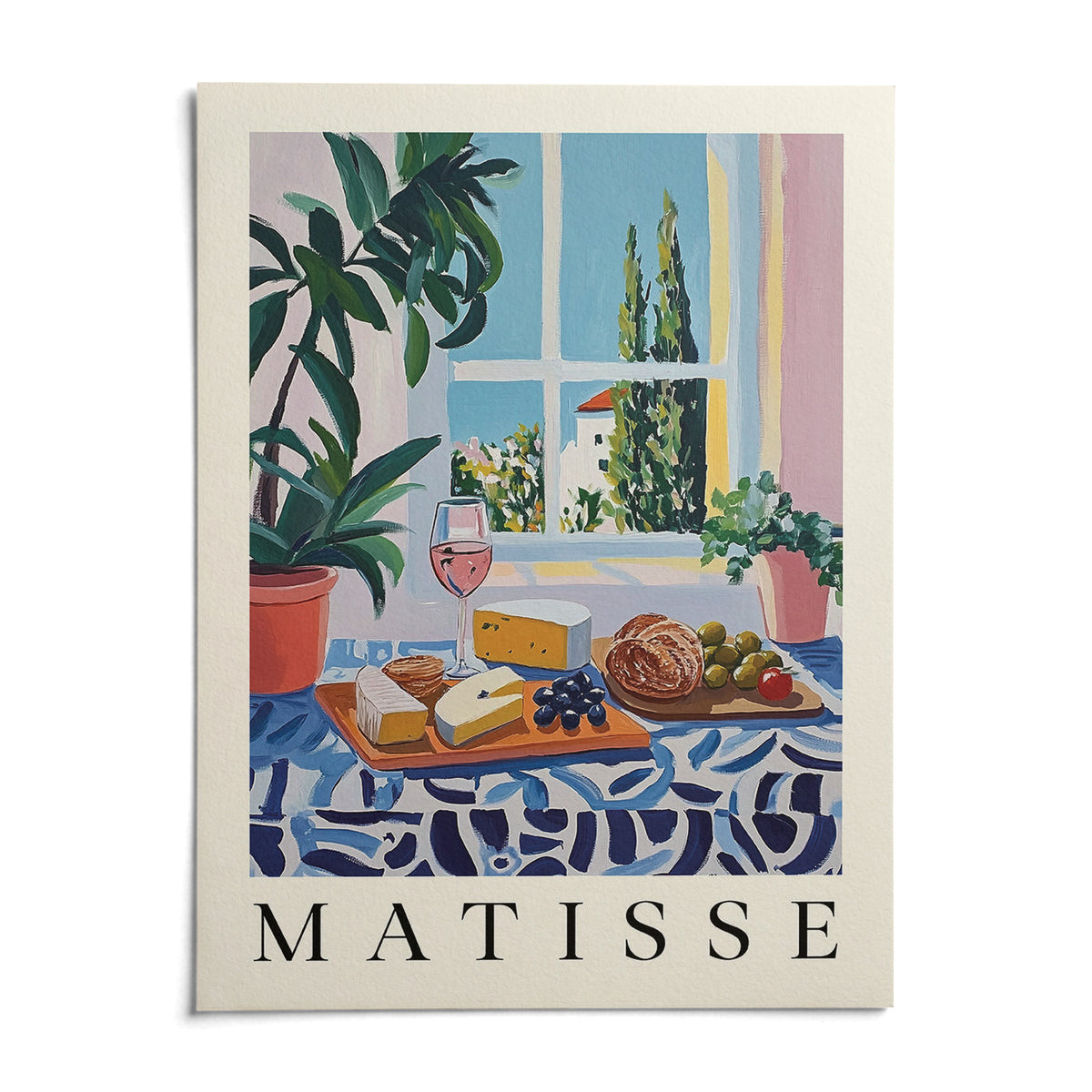 French Prints, shown as an unframed paper print on a plain white background