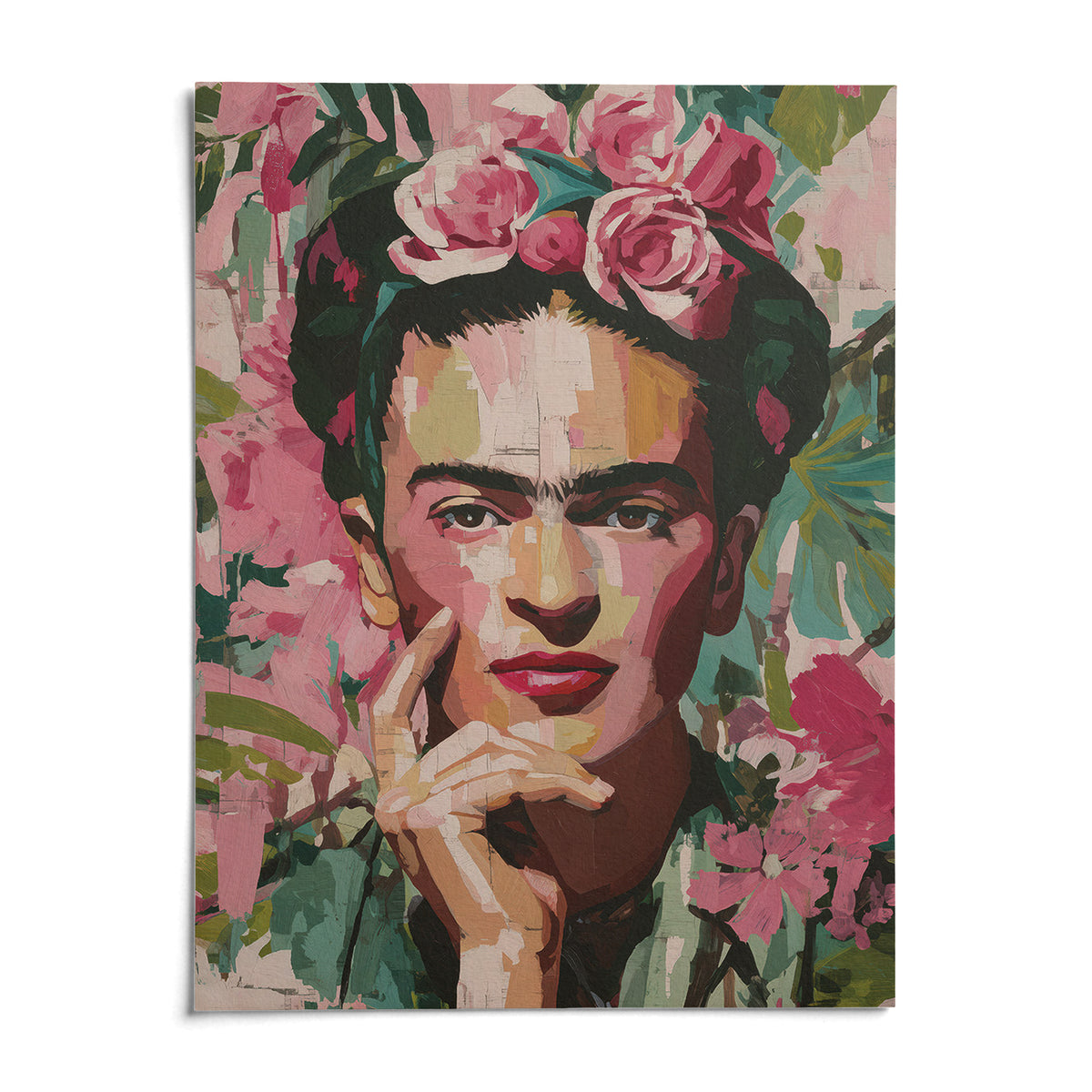 Wall Art Frida Kahlo, shown as an unframed paper print on a plain white background