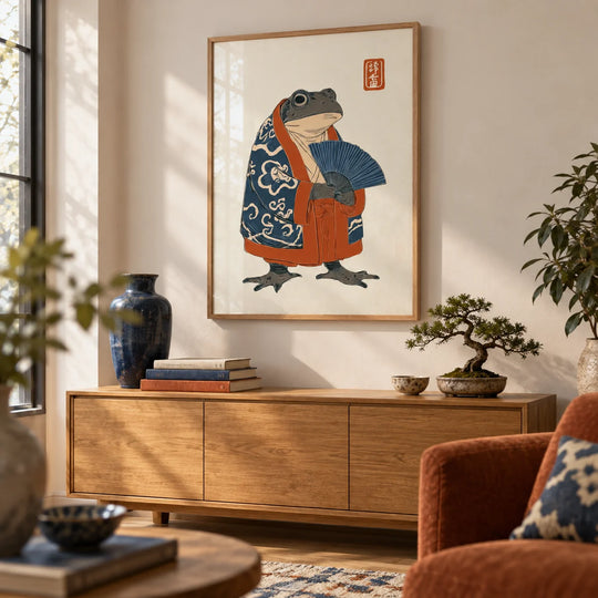 Arte de kimono de rana