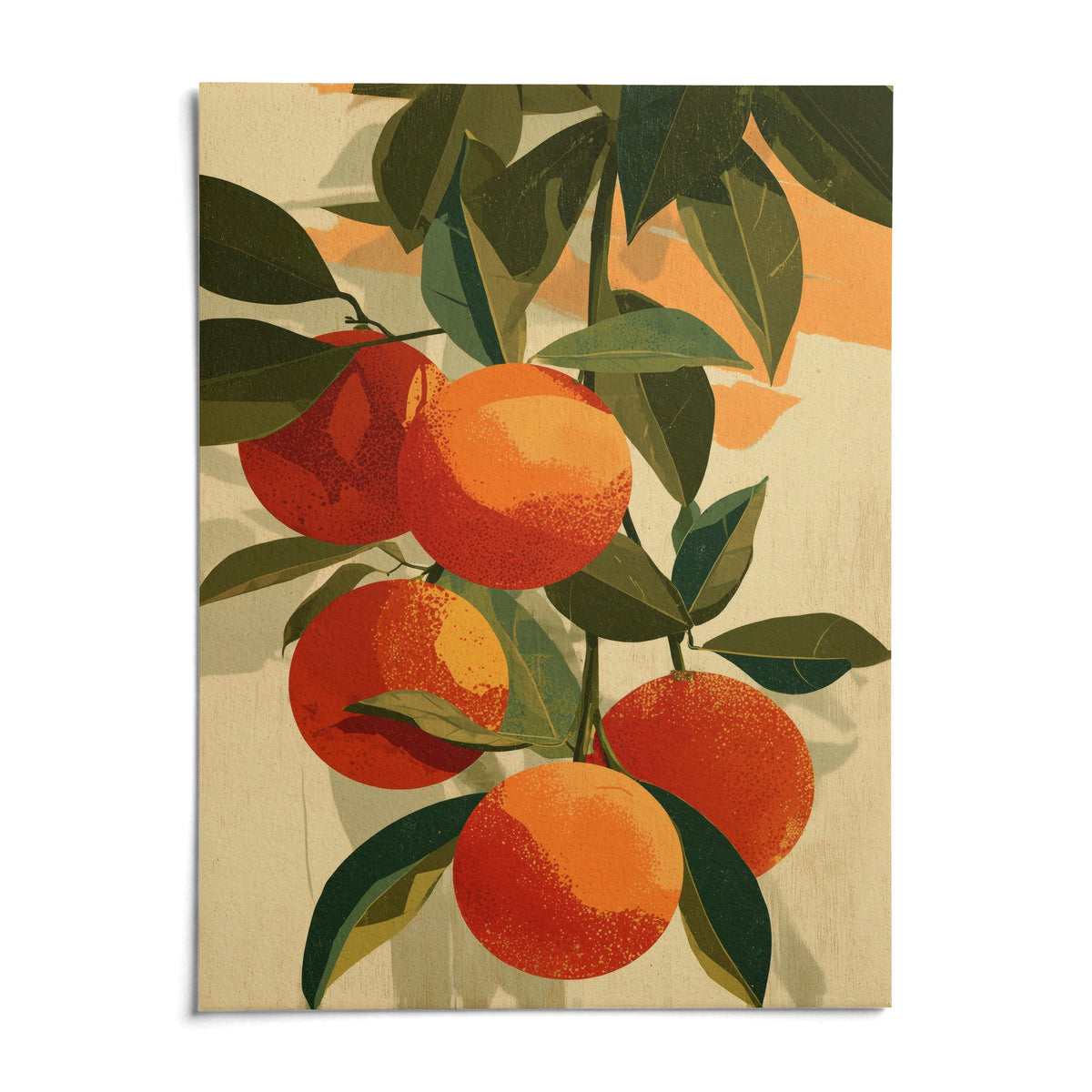 Fruit Art Print, shown as an unframed paper print on a plain white background
