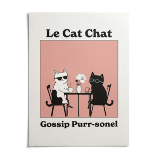 Funny Cat Artwork, shown as an unframed paper print on a plain white background