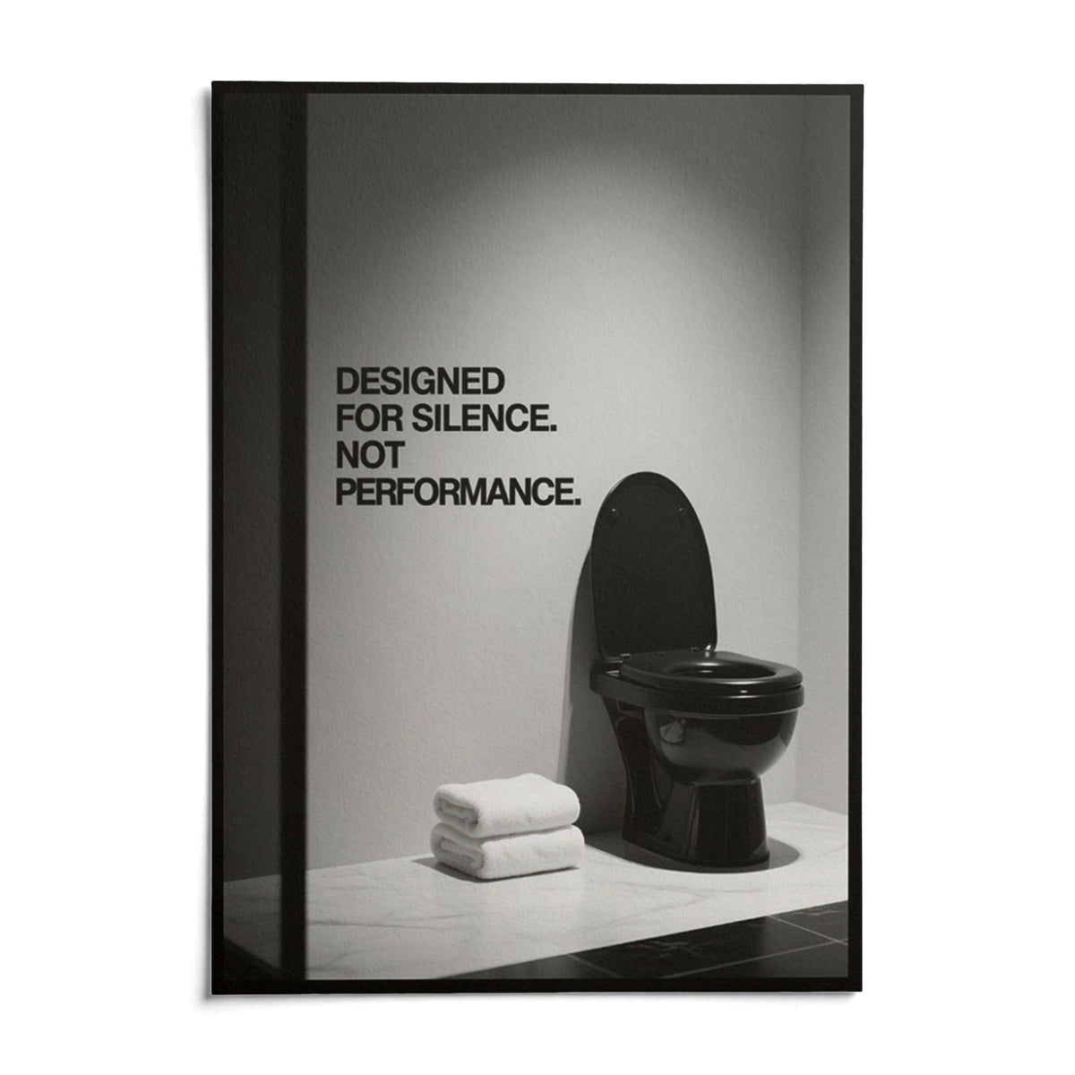 Funny Toilet Wall Art, shown as an unframed paper print on a plain white background