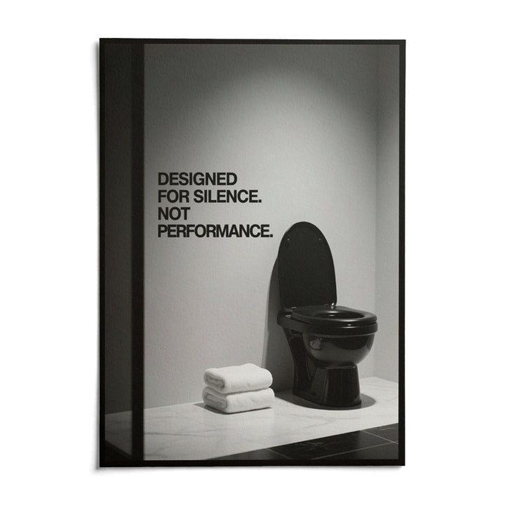 Funny Toilet Wall Art, shown as an unframed paper print on a plain white background