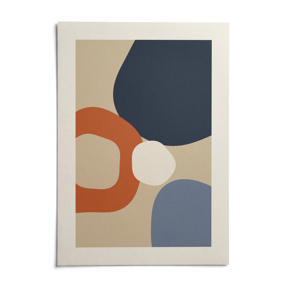 Geometric Abstract Wall Art, shown as an unframed paper print on a plain white background