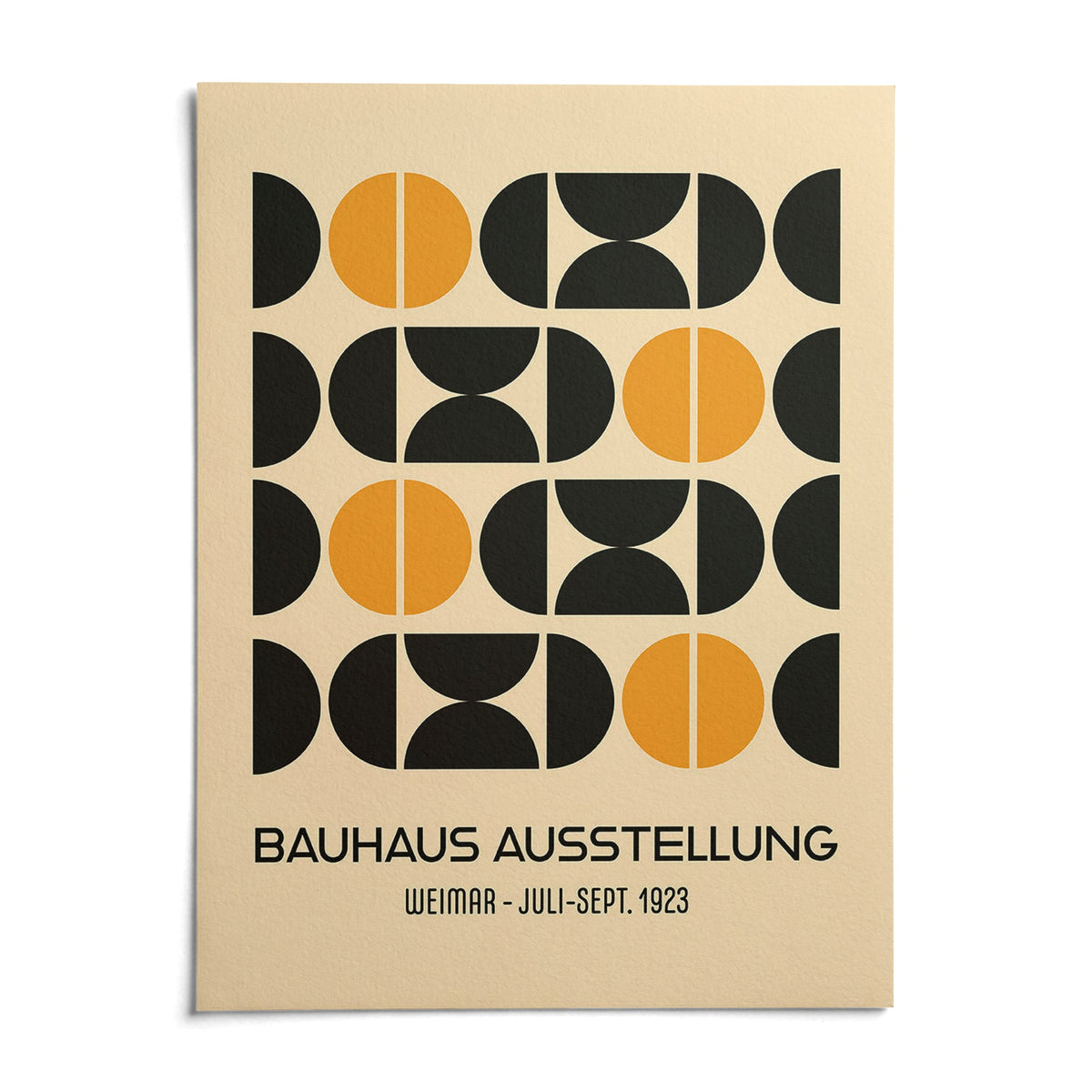 Bauhaus Symmetry as it arrives: an unframed matte paper print