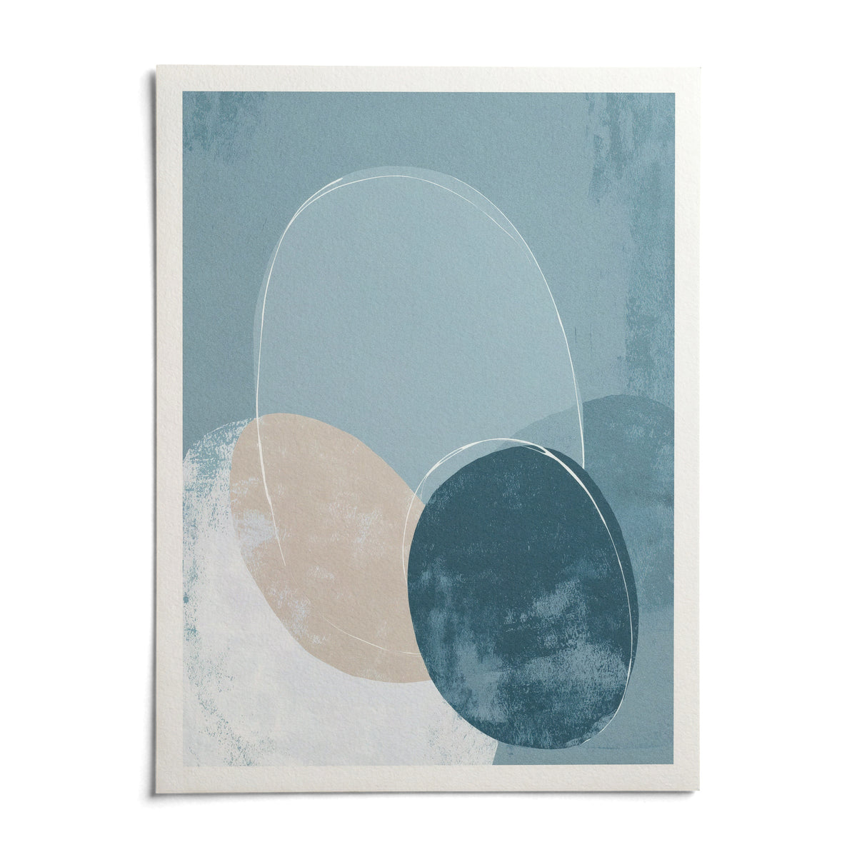 Geometric Circle Poster, shown as an unframed paper print on a plain white background