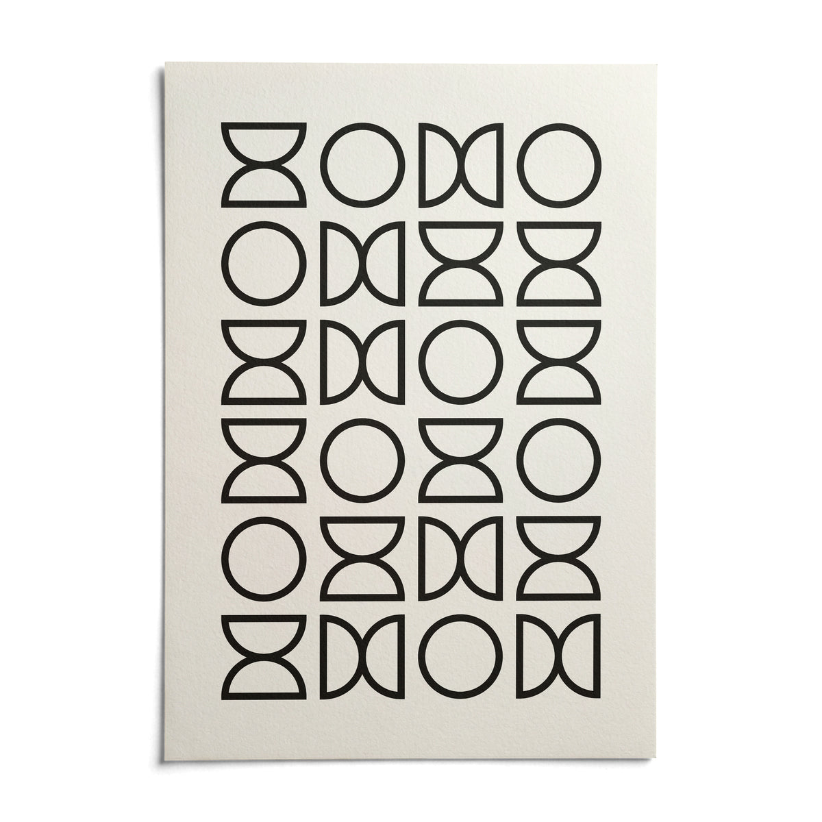 Geometric Lines Art, shown as an unframed paper print on a plain white background