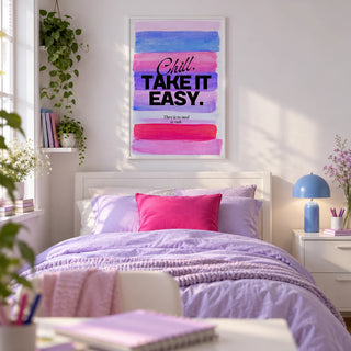 Girl Quotes Poster, framed on the wall of a calm single bedroom for a teenage girl (13-17)