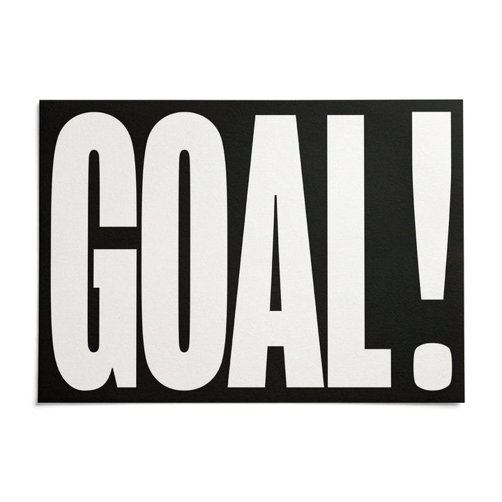 Goal Poster, shown as an unframed paper print on a plain white background