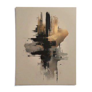Gold And Black Poster, shown as an unframed paper print on a plain white background