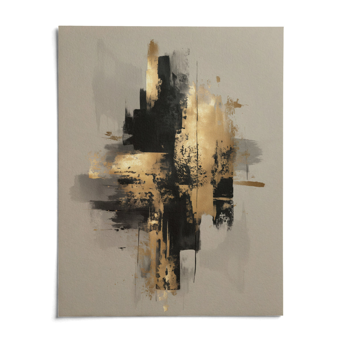 Gold Wabi Sabi Print, shown as an unframed paper print on a plain white background