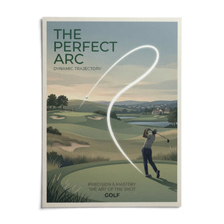 Golf Course Wall Art, shown as an unframed paper print on a plain white background