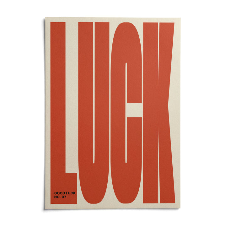 Good Luck Print, shown as an unframed paper print on a plain white background
