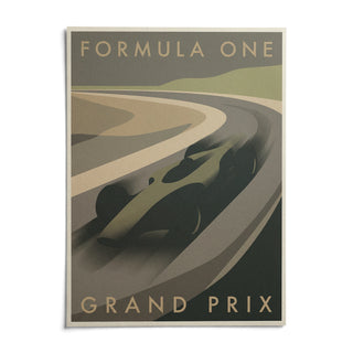 Grand Prix Racing Print, shown as an unframed paper print on a plain white background