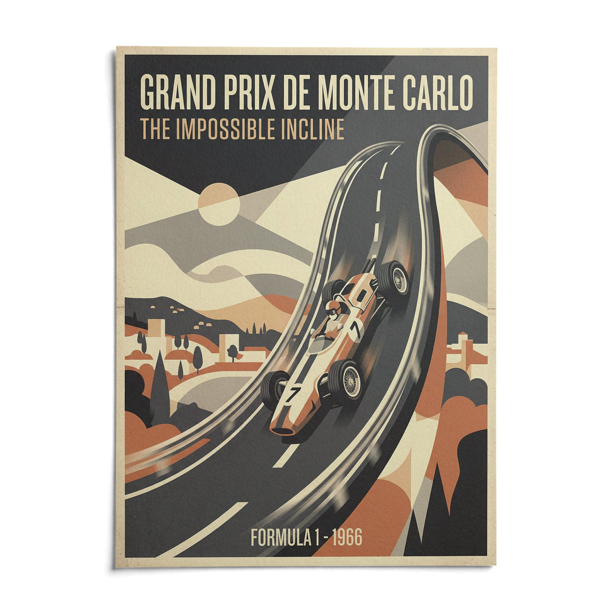 Grand Prix Wall Art, shown as an unframed paper print on a plain white background