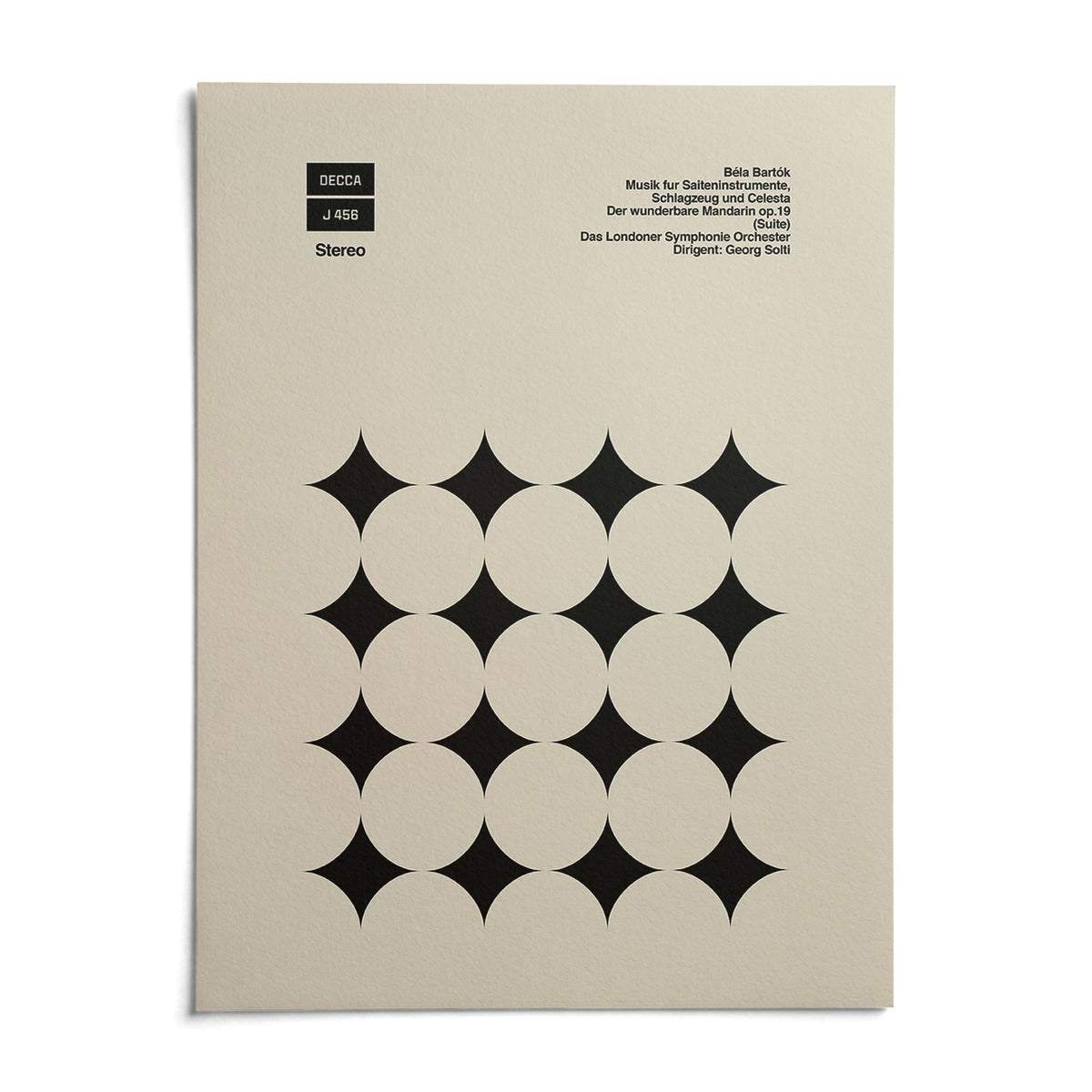 Graphic Art Poster, shown as an unframed paper print on a plain white background