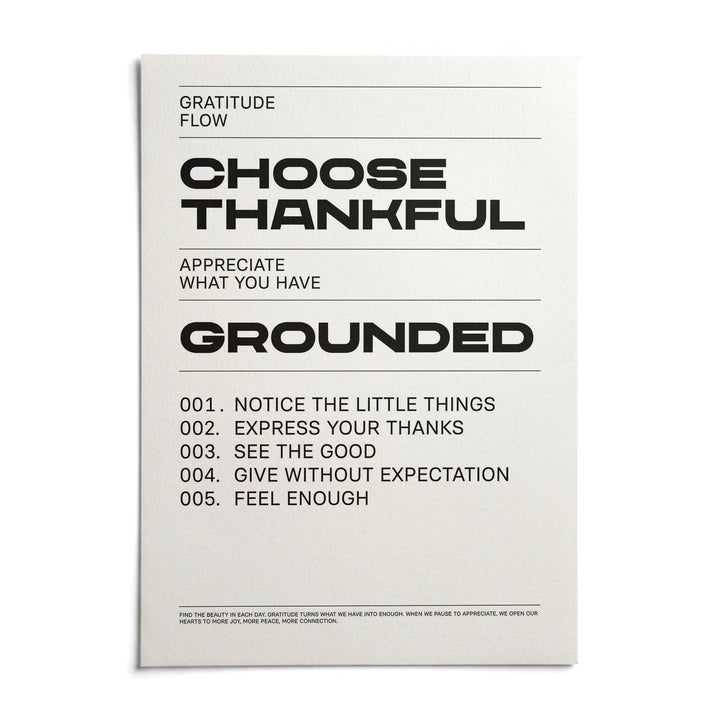Gratitude Wall Art, shown as an unframed paper print on a plain white background