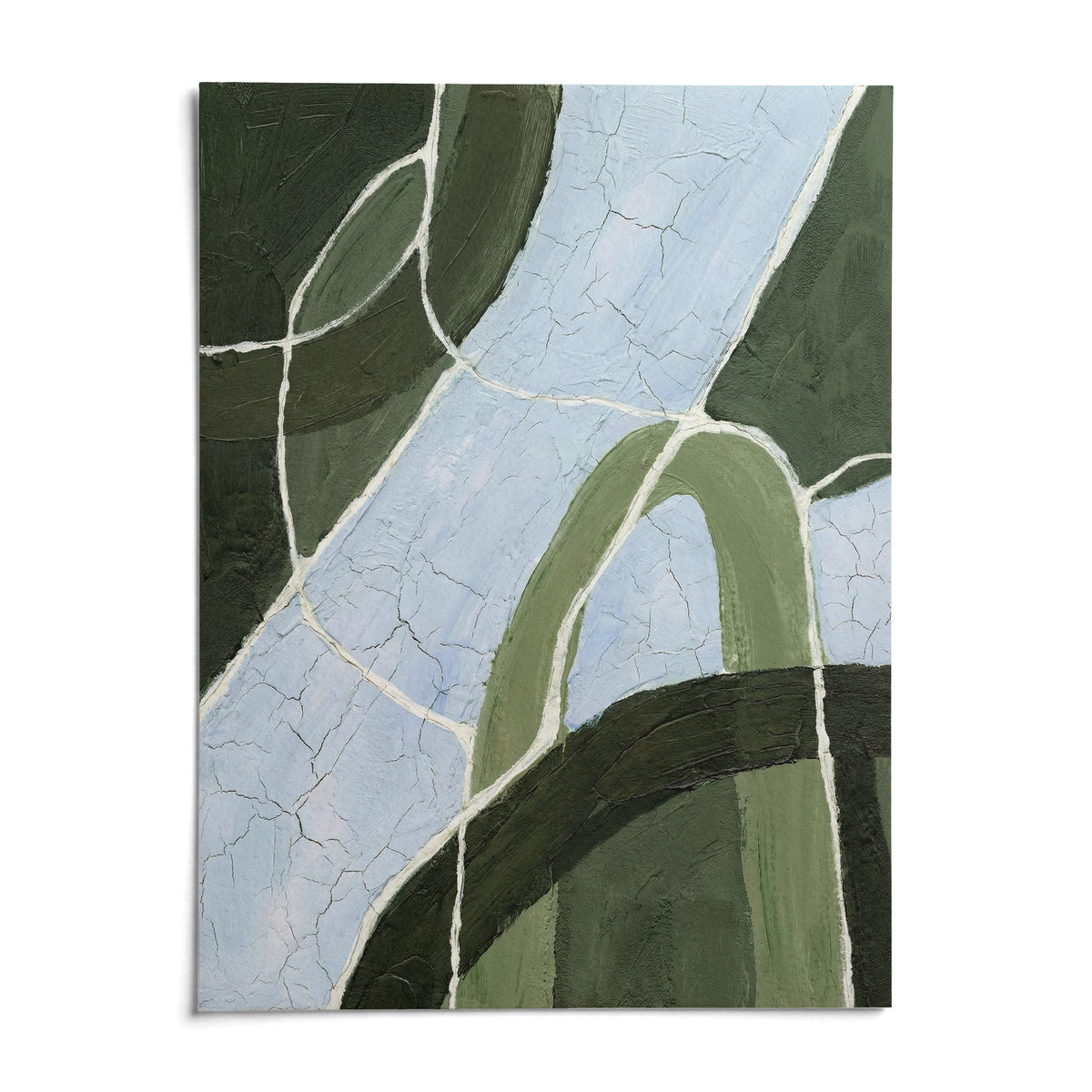 Green And Blue Art, shown as an unframed paper print on a plain white background