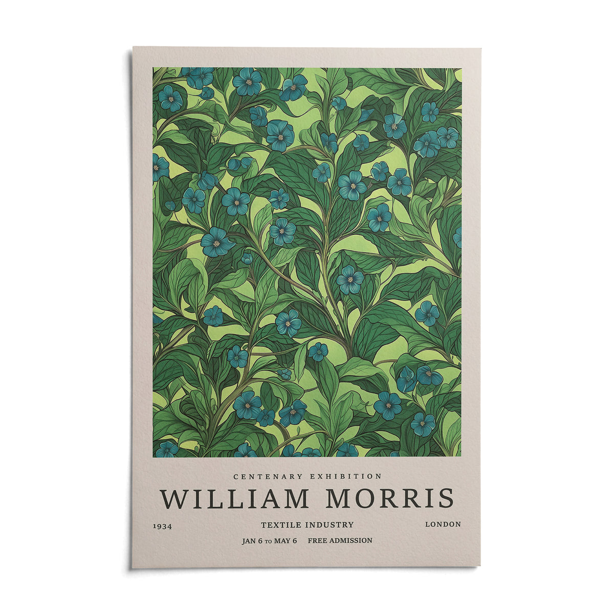 Green Wall Art for Living Room, shown as an unframed paper print on a plain white background