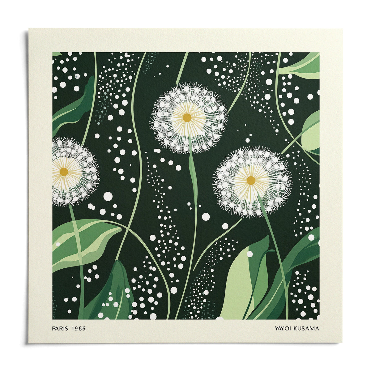 Green Wall Decor, shown as an unframed paper print on a plain white background