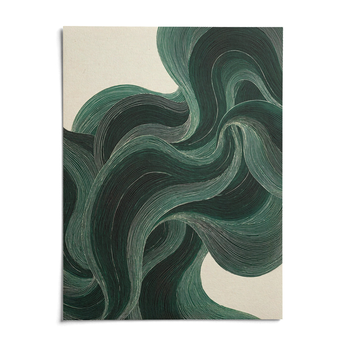 Wavy Poster, shown as an unframed paper print on a plain white background