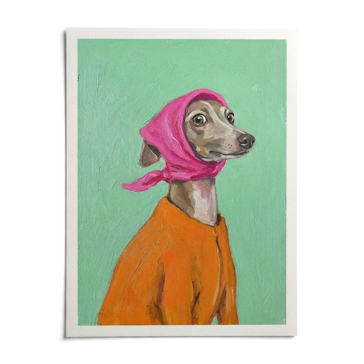 Greyhound Poster, shown as an unframed paper print on a plain white background