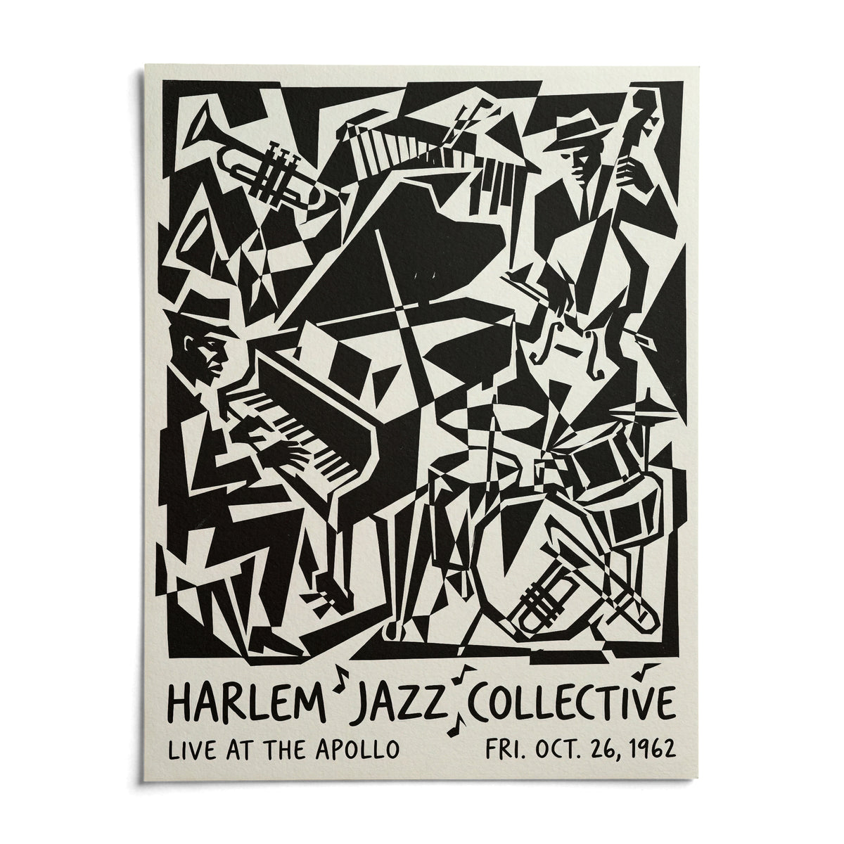 Harlem Jazz Print, shown as an unframed paper print on a plain white background