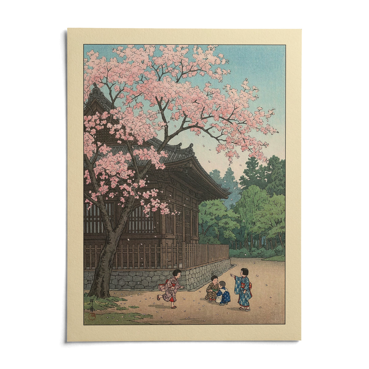 Hasui Kawase Poster, shown as an unframed paper print on a plain white background