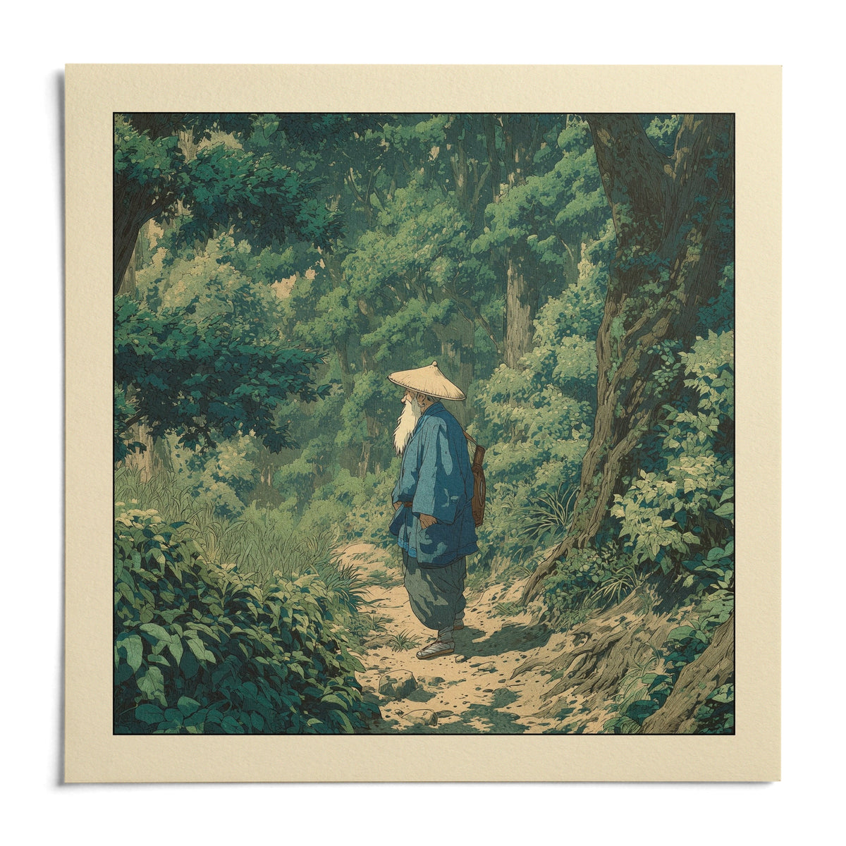 Hasui Kawase Vintage Woodblock Style Print, shown as an unframed paper print on a plain white background