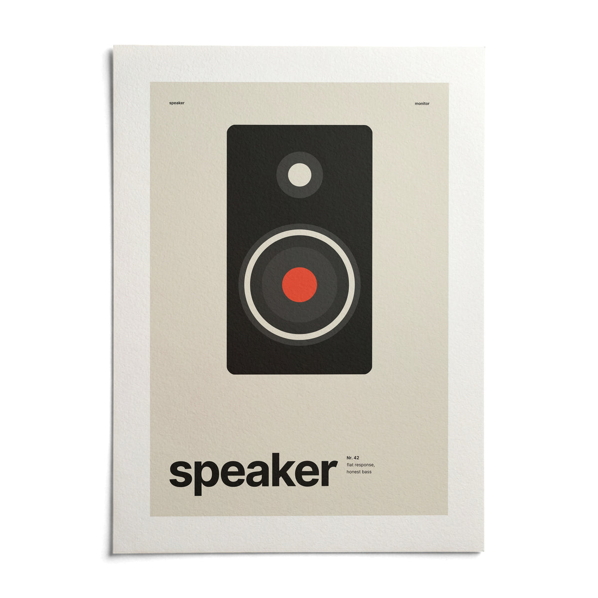 Hi Fi Poster, shown as an unframed paper print on a plain white background